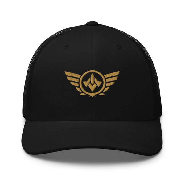 Old Gold Embroidered Logo Trucker Hat | Retro