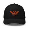 Orange Embroidered Logo Trucker Hat | Retro