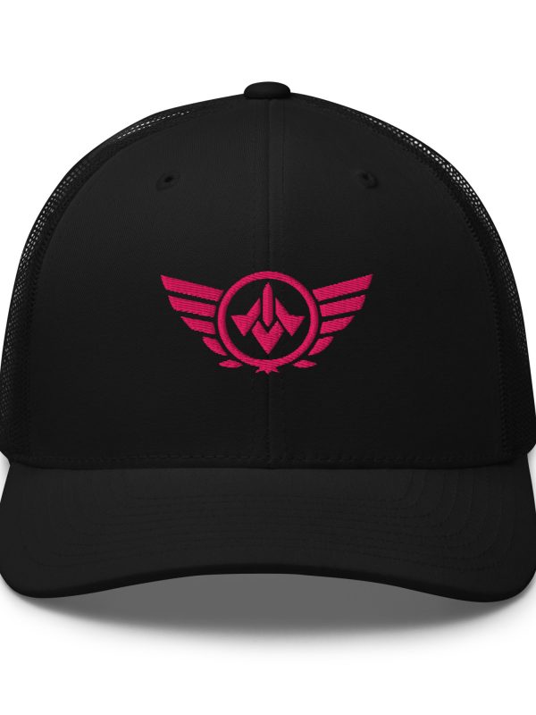 Flamingo Embroidered Logo Trucker Hat | Retro