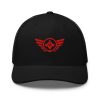 Red Embroidered Logo Trucker Hat | Retro