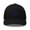 Navy Embroidered Logo Trucker Hat | Retro