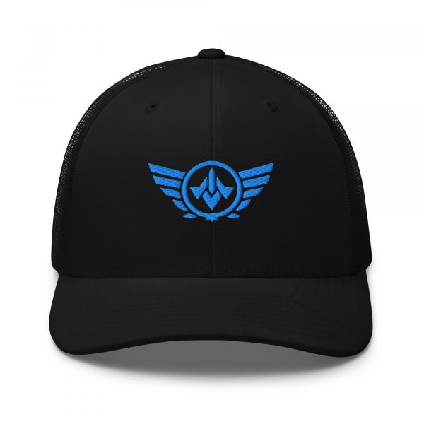 Aqua Embroidered Logo Trucker Hat | Retro