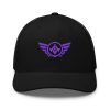 Purple Embroidered Logo Trucker Hat | Retro