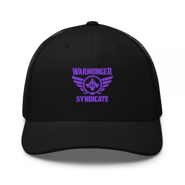 Purple Embroidered Brand Logo Trucker Hat | Retro