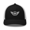 White Embroidered Logo Trucker Hat | Retro