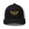 Old Gold Embroidered Logo Trucker Hat | Retro