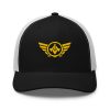 Gold Embroidered Logo Trucker Hat | Retro