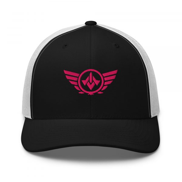 Flamingo Embroidered Logo Trucker Hat | Retro