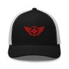 Red Embroidered Logo Trucker Hat | Retro