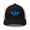 Aqua Embroidered Logo Trucker Hat | Retro
