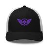 Purple Embroidered Logo Trucker Hat | Retro