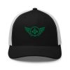 Kelly Green Embroidered Logo Trucker Hat | Retro