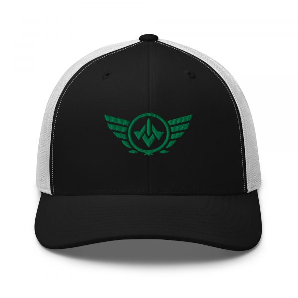 Kelly Green Embroidered Logo Trucker Hat | Retro