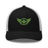 Kiwi Green Embroidered Logo Trucker Hat | Retro