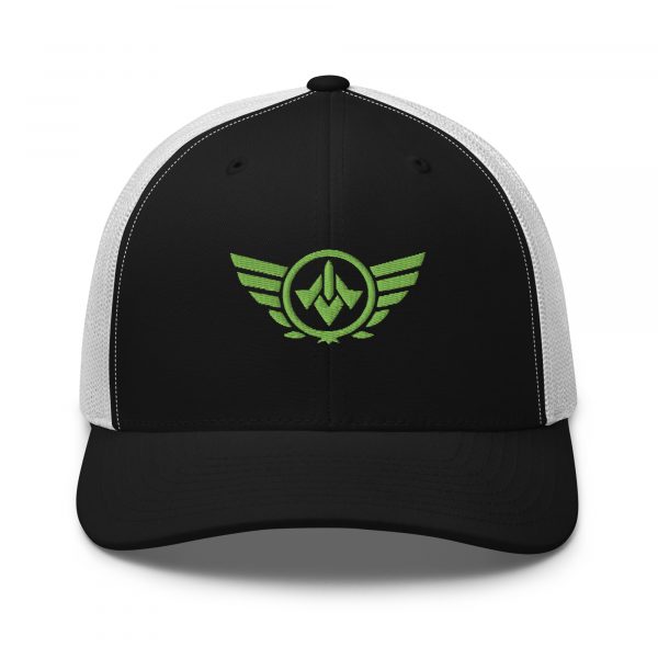 Kiwi Green Embroidered Logo Trucker Hat | Retro