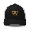 Old Gold Embroidered Brand Logo Trucker Hat | Retro