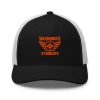 Orange Embroidered Brand Logo Trucker Hat | Retro