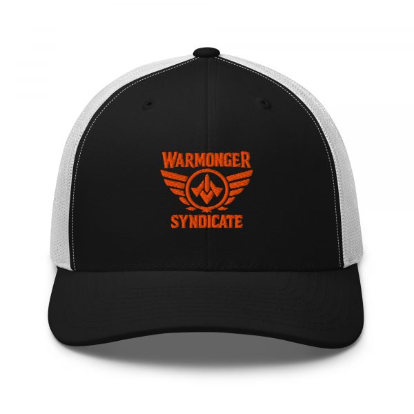 Orange Embroidered Brand Logo Trucker Hat | Retro