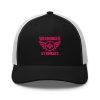 Flamingo Embroidered Brand Logo Trucker Hat | Retro