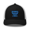 Aqua Embroidered Brand Logo Trucker Hat | Retro