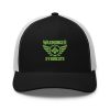 Kiwi Green Embroidered Brand Logo Trucker Hat | Retro