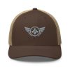 Grey Embroidered Logo Trucker Hat | Retro
