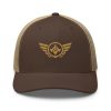 Old Gold Embroidered Logo Trucker Hat | Retro