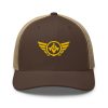 Gold Embroidered Logo Trucker Hat | Retro