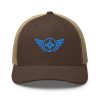 Aqua Embroidered Logo Trucker Hat | Retro