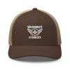 White Embroidered Brand Logo Trucker Hat | Retro