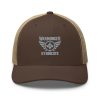 Grey Embroidered Brand Logo Trucker Hat | Retro