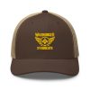 Gold Embroidered Brand Logo Trucker Hat | Retro