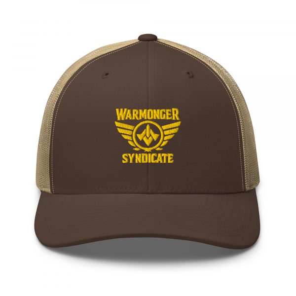 Gold Embroidered Brand Logo Trucker Hat | Retro
