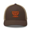 Orange Embroidered Brand Logo Trucker Hat | Retro