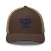 Navy Embroidered Brand Logo Trucker Hat | Retro