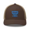 Aqua Embroidered Brand Logo Trucker Hat | Retro