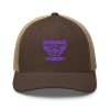Purple Embroidered Brand Logo Trucker Hat | Retro
