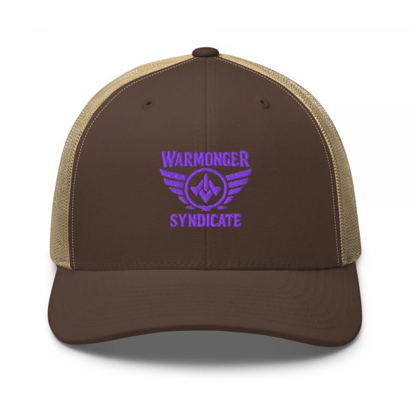 Purple Embroidered Brand Logo Trucker Hat | Retro