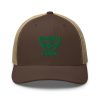 Kelly Green Embroidered Brand Logo Trucker Hat | Retro