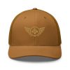 Old Gold Embroidered Logo Trucker Hat | Retro