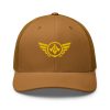 Gold Embroidered Logo Trucker Hat | Retro