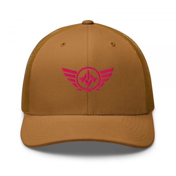 Flamingo Embroidered Logo Trucker Hat | Retro