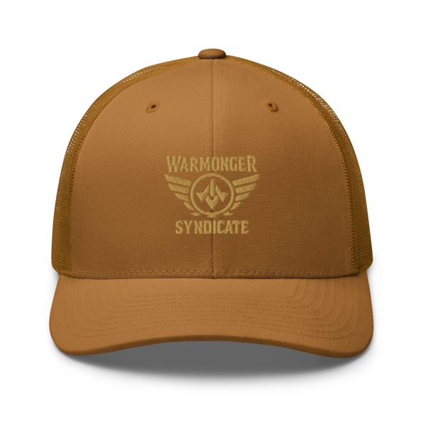 Old Gold Embroidered Brand Logo Trucker Hat | Retro