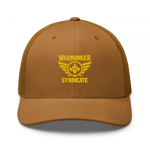 Gold Embroidered Brand Logo Trucker Hat | Retro