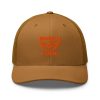 Orange Embroidered Brand Logo Trucker Hat | Retro