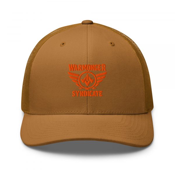 Orange Embroidered Brand Logo Trucker Hat | Retro