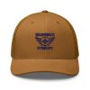 Navy Embroidered Brand Logo Trucker Hat | Retro