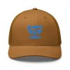 Aqua Embroidered Brand Logo Trucker Hat | Retro