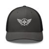 White Embroidered Logo Trucker Hat | Retro