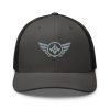 Grey Embroidered Logo Trucker Hat | Retro